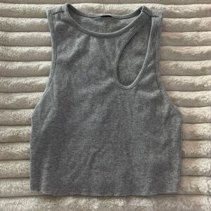 grey crop top